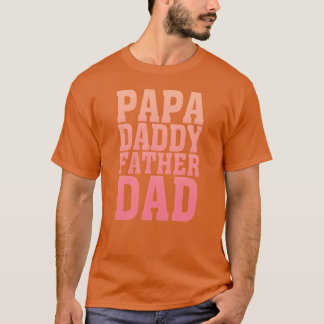 Vader Dag Papa Papa Vader Retro T-shirt