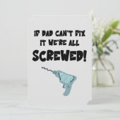 Vader Dag Pun, als papa het niet kan oplossen... z Kaart (Staand voorkant)