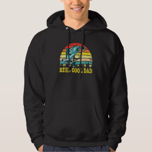 Vader Dag  Retro Reel Cool Dad Vist Hun Hoodie