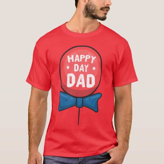 Vader dag sticker vrienden t-shirt (Voorkant)