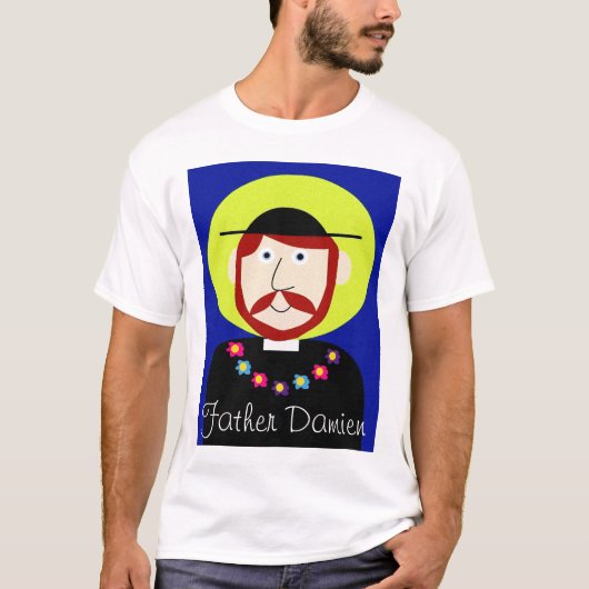 Vader Damien van Molokai T-shirt (Voorkant)