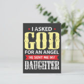Vader Daughter Angel - Family Love Briefkaart (Staand voorkant)