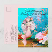Vader Daughter Dance Little Mermaid Theme Uitnodiging Briefkaart (Voorkant / Achterkant)