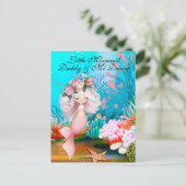 Vader Daughter Dance Little Mermaid Theme Uitnodiging Briefkaart (Staand voorkant)
