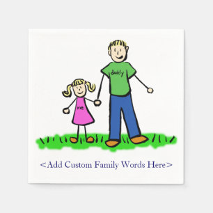 Vader Daughter Family Custom Art Napkins Servet
