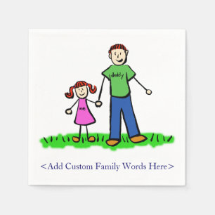 Vader Daughter Family Custom Art Napkins Servetten