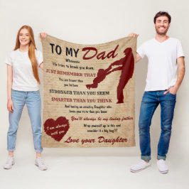 Vader Daughter Father Day Burgundy Fleece Deken