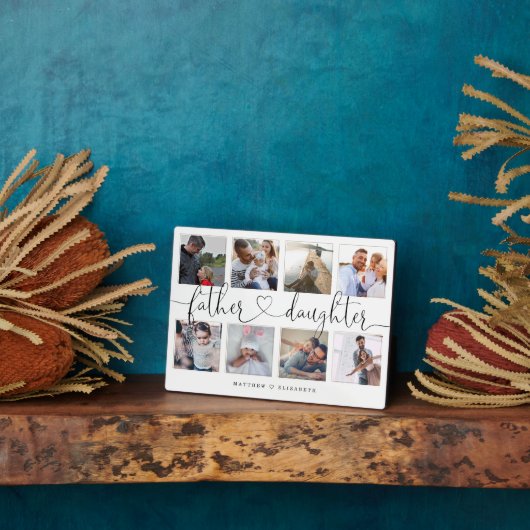 Vader Daughter Heart Script | Fotoraster collage Fotoplaat (Zijkant)
