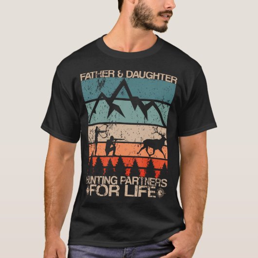 Vader Daughter Hunting Partners for Life Retro Da T-shirt (Voorkant)