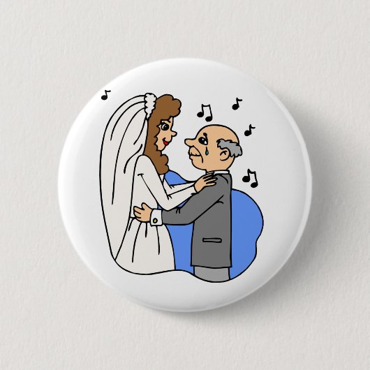 Vader Daughter Wedding Reception Song Dance Ronde Button 5,7 Cm (Voorkant)