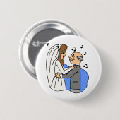 Vader Daughter Wedding Reception Song Dance Ronde Button 5,7 Cm (Voorkant /achterkant)