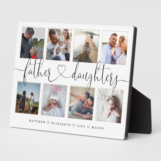 Vader Daughters Heart Script | Fotoraster collage Fotoplaat (Zijkant)