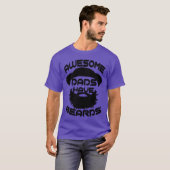 Vader Day Geweldige vaders hebben baarden retro T-shirt (Voorkant volledig)