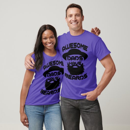 Vader Day Geweldige vaders hebben baarden retro T-shirt (Unisex)