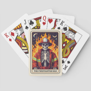 Vader De Brandweerman Grappige Vaderdag Skelet Pokerkaarten