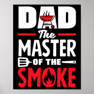 Vader, de meester van de rook Vaderdag BBQ Poster