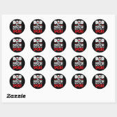 Vader, de meester van de rook Vaderdag BBQ Ronde Sticker (Vel)
