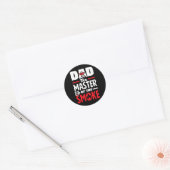 Vader, de meester van de rook Vaderdag BBQ Ronde Sticker (Envelop)