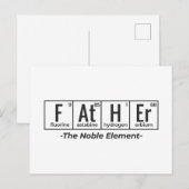 Vader de Noble Element Fathers Day Science Geek Briefkaart (Voorkant / Achterkant)