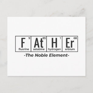 Vader de Noble Element Fathers Day Science Geek Briefkaart