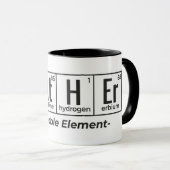 Vader de Noble Element Fathers Day Science Geek Mok (Voorkant rechts)