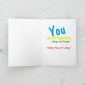 Vader de Superheld Vaderdag Kaart (Binnen)