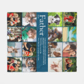 Vader Definition Citate Photo Collage Fleece Deken (Voorkant (Horizontaal))