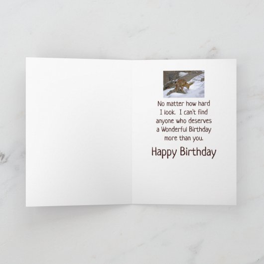 Vader Deserve Wonderful Birthday Fox Animal Kaart (Binnen)