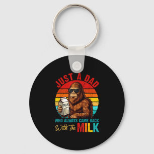 Vader die terugkwam met melk bigfoot vaderdag sleutelhanger