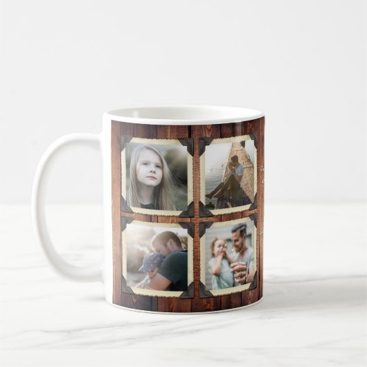 Vader Dochter Aangepast Instagram Foto Grid Koffiemok (Links)