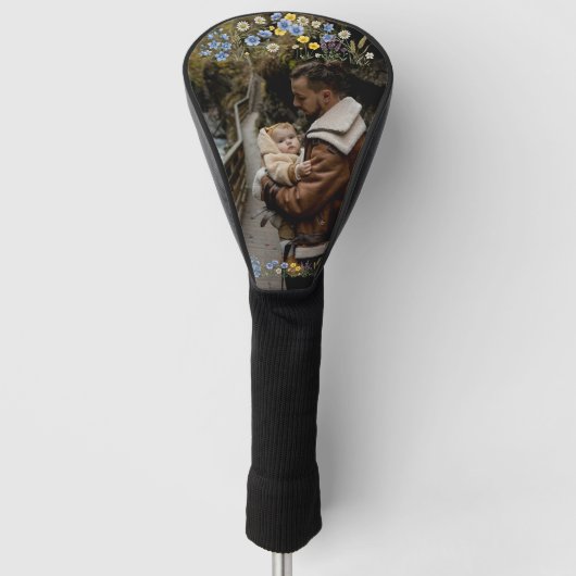 Vader-dochter aangepaste foto wilde bloem golfheadcover (Voorkant)