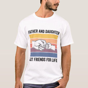 Vader Dochter Beste Vrienden voor het Leven Vintag T-shirt