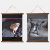 Vader Dochter Chihuahuas Hout Topped Tapestries Hangend Wandkleed (Dubbel)