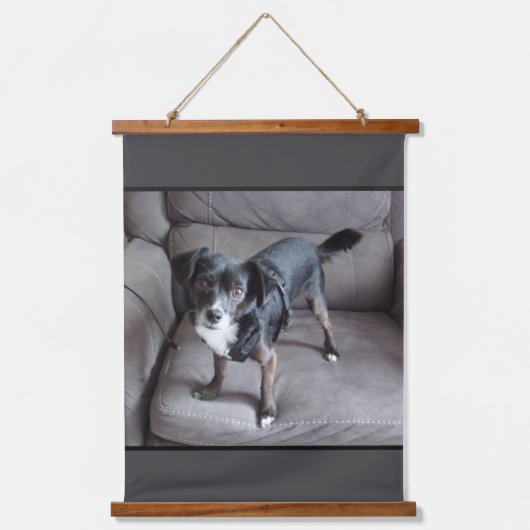 Vader Dochter Chihuahuas Hout Topped Tapestries Hangend Wandkleed (Voorkant 2)