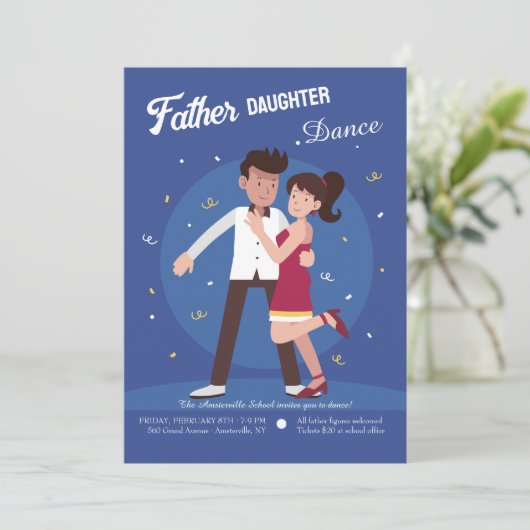 Vader Dochter Dance Kaart (Staand voorkant)