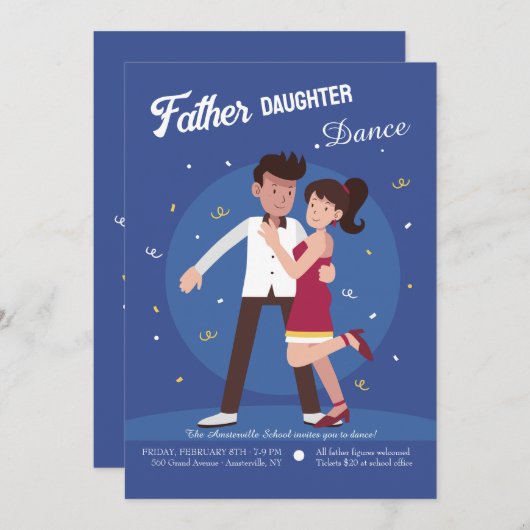 Vader Dochter Dance Kaart (Voorkant / Achterkant)