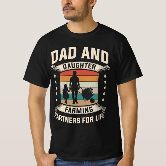 Vader & dochter Farming Team 🌾🚜 T-shirt (Voorkant)