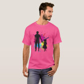 Vader Dochter Handen Handen Splashback ontwerp doo T-shirt (Voorkant volledig)
