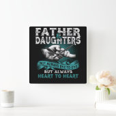 Vader Dochter hoort altijd hartstikke cadeau voor Vierkante Klok (Huis)