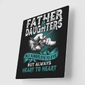 Vader Dochter hoort altijd hartstikke cadeau voor Vierkante Klok (Hoek)