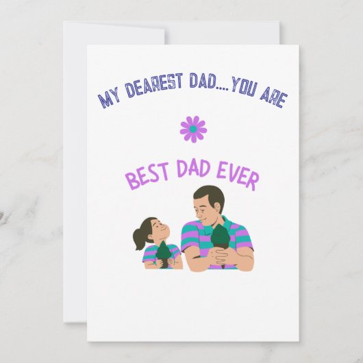 Vader Dochter Ijs Pret Design Feestdagenkaart (Voorkant)