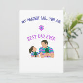 Vader Dochter Ijs Pret Ontwerp Feestdagenkaart (Staand voorkant)