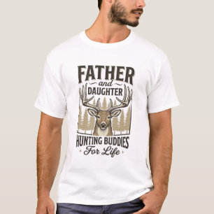 Vader Dochter Jacht Buddies Hert T-shirt Ontwerp_