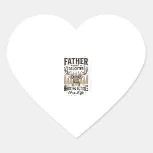 Vader Dochter Jacht Buddies Hert T-shirt Ontwerp_ Hart Sticker