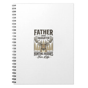 Vader Dochter Jacht Buddies Hert T-shirt Ontwerp_ Notitieboek
