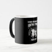 Vader-dochter-jachtpartners voor levenslange cadea magische mok (Voorkant links)