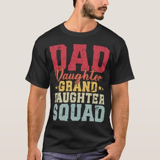 Vader Dochter Kleindochter Squad Grappige Matching T-shirt (Voorkant)