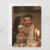 Vader & dochter onder de hemel | Vaderdag Feestdagenkaart (Achterkant)