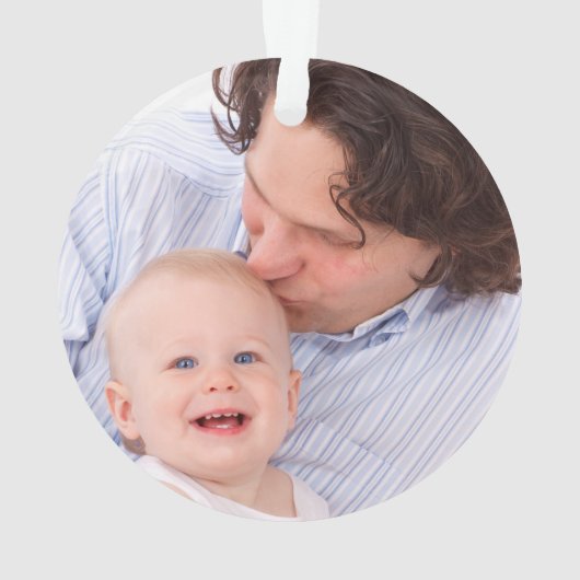 Vader Dochter Ornament met Foto (achterkant)