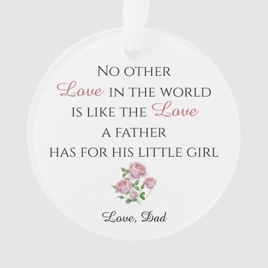 Vader Dochter Ornament met Foto (voorkant)